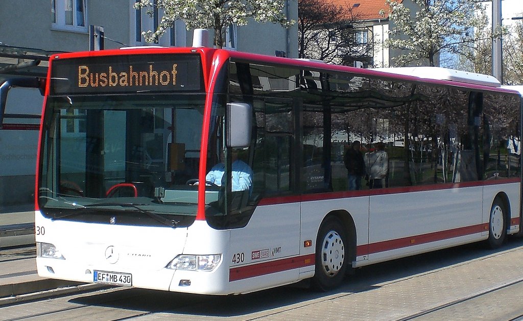 Bus 430 der EVAG zum Busbahnhof (vom Ringelberg); 17.4.2010