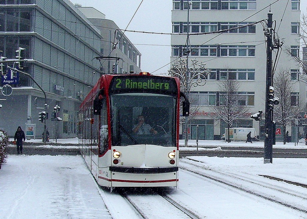 Combino zum Ringelberg im Schneetreiben, November 2010