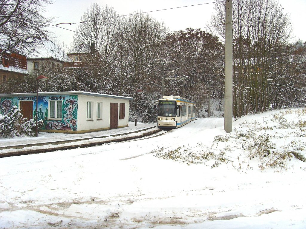 Einstiegshaltestelle Jena-Zwtzen Schleife, Jena 4.1.2010