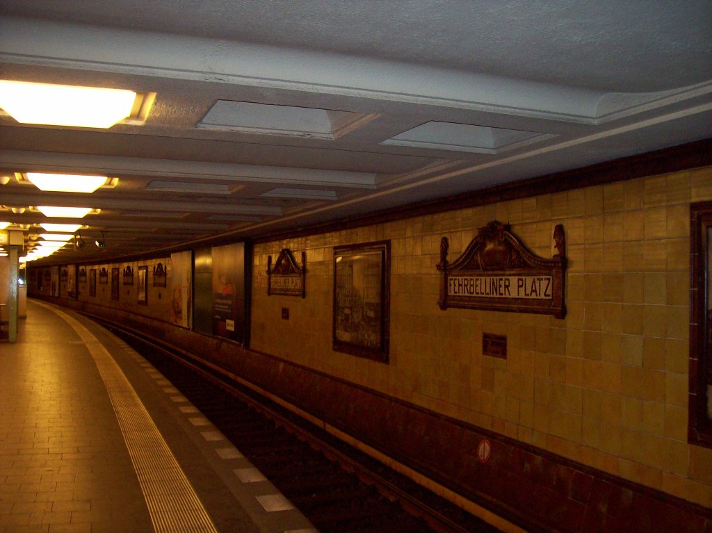 Fehrbelliner Platz, Station U3 und U7, Bahnsteig U3 (2009)