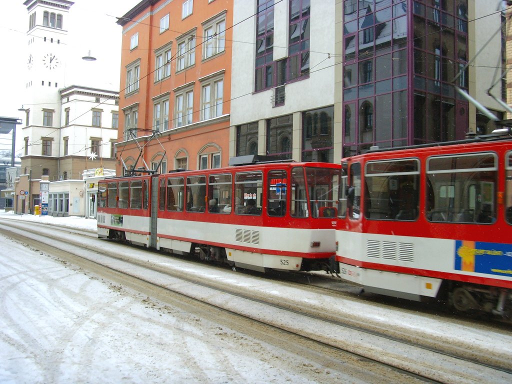 KT4D-Zug in der Bahnhofstrasse am 3.1.2010, Erfurt