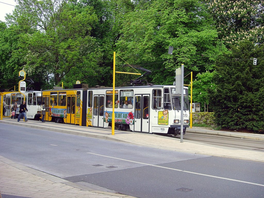 KT4D-Zug in Gera auf der Linie 3, Mai 2010
