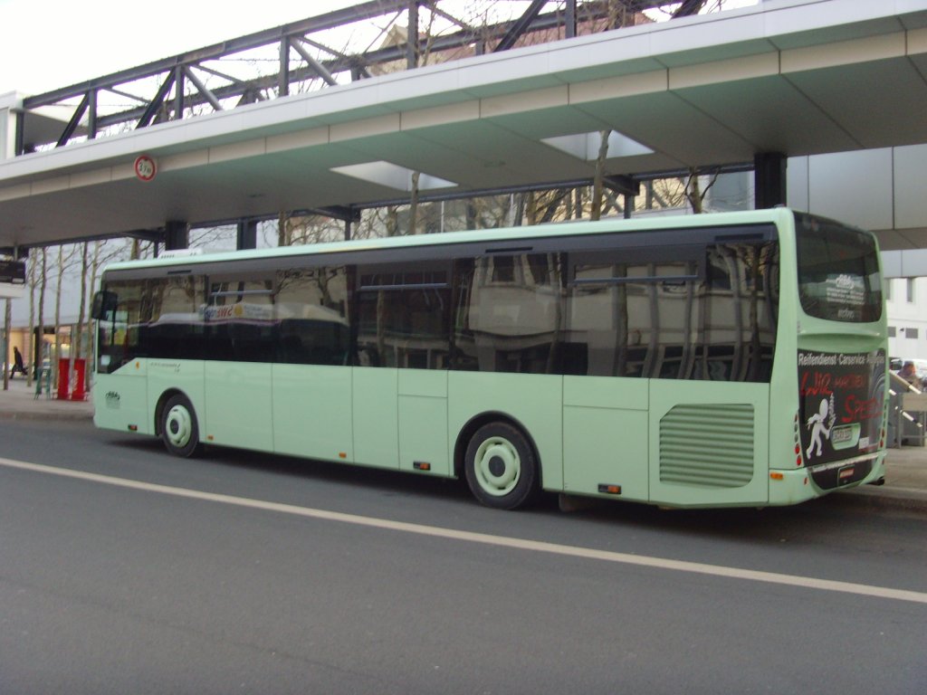 Regionalbus am Busbahnhof Erfurt, 3.3.2010