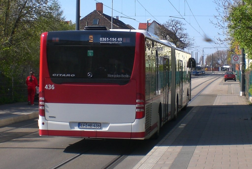 Stadtbus auf der Fahrt zur Endstelle Nordbahnhof, 17.4.2010