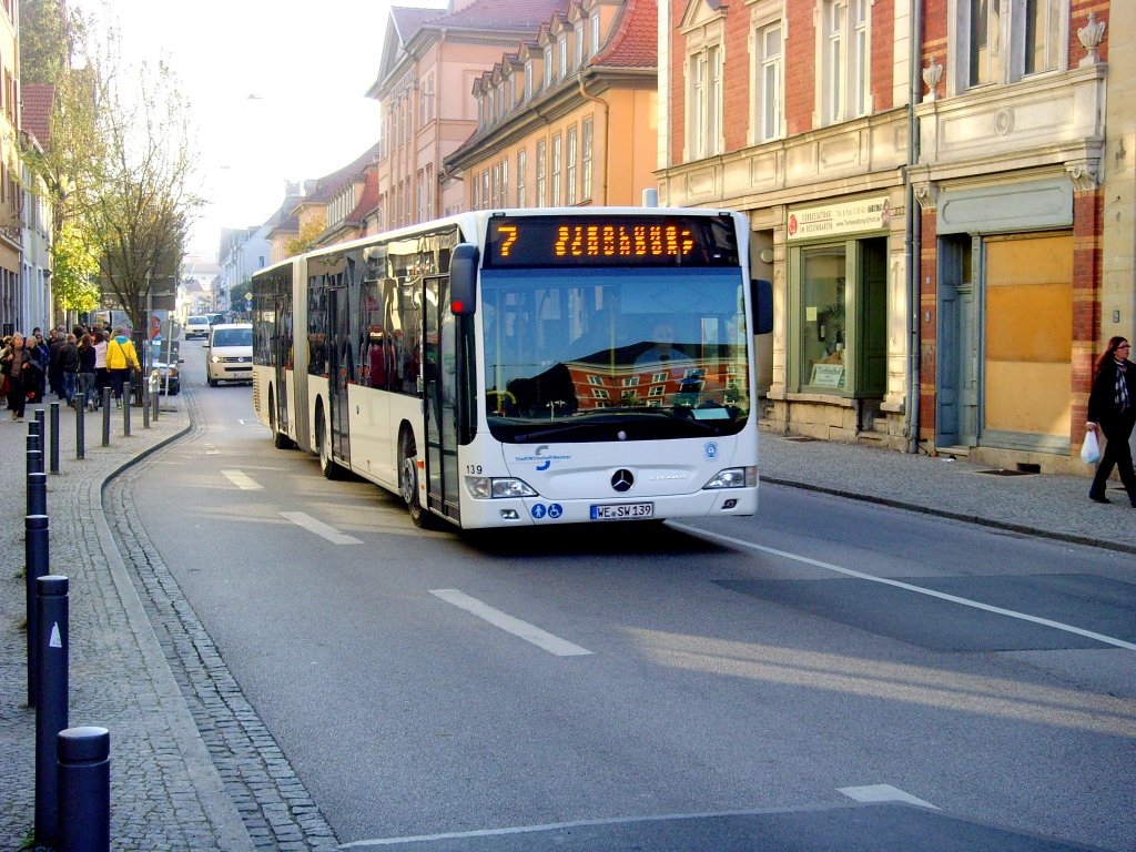 Stadtbus der Linie 7 in der Innenstadt
