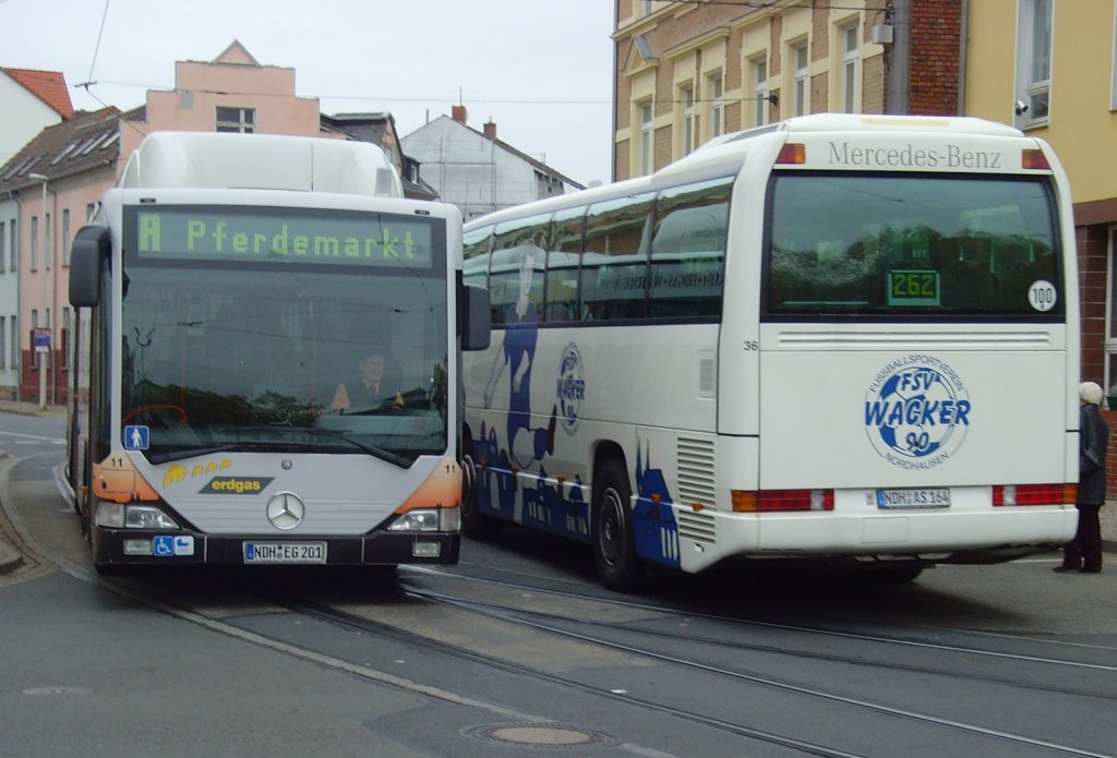 Stadtbus der Linie A in Nordhausen, Oktober 2010