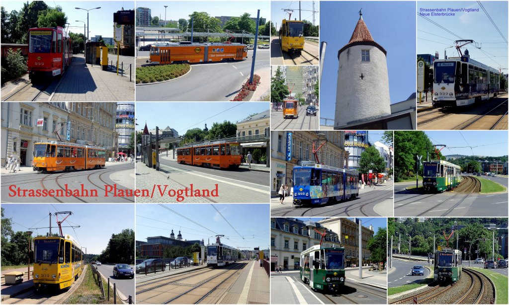 Strassenbahnen in Plauen Vogtland - noch alles KT4D