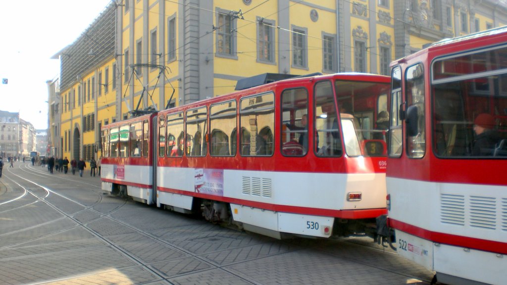 Tatra-Zug (3 * KT4D) auf der Linie 3 am Anger, Erfurt 2010