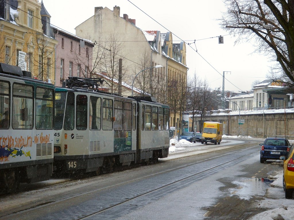Tatra-Zug KT4D in Babelsberg, 4.2.2010