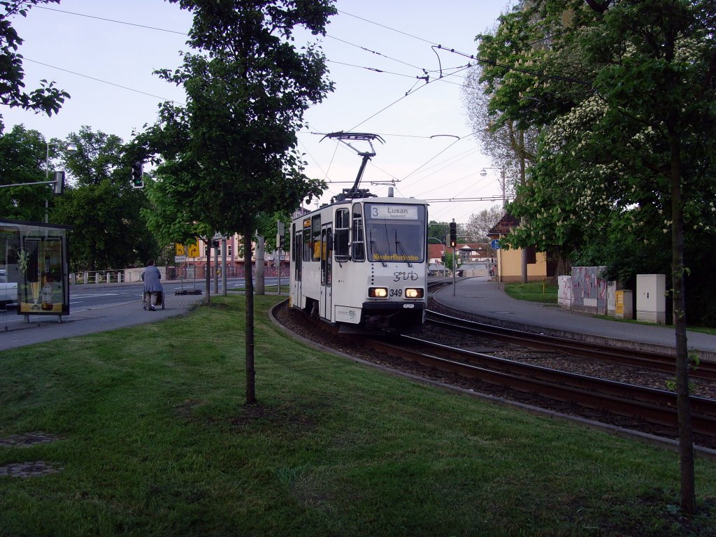 Tatra-Zug nach Lusan auf der Linie 3, Gera 2010