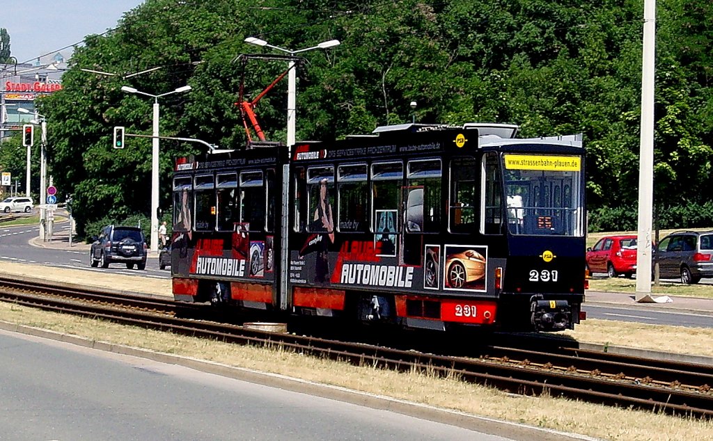 Tw 231 der Plauener Strassenbahn im Juli 2010