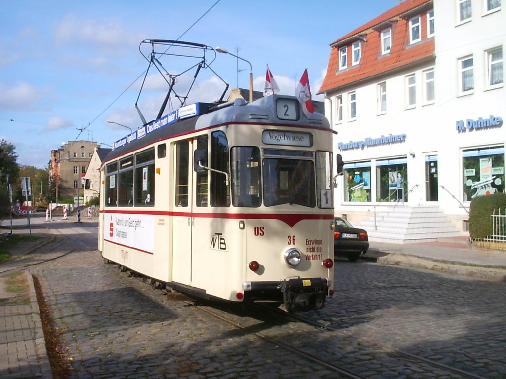 Tw 36 der Naumburger Strassenbahn, um 2004