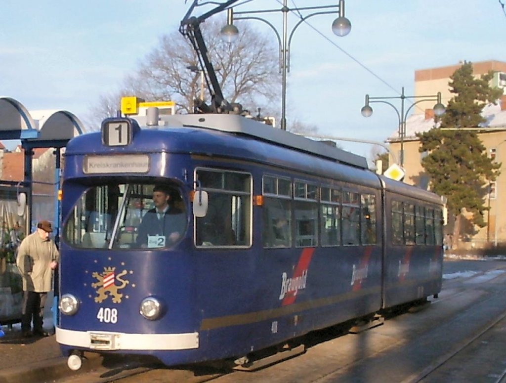 Tw 408 auf der Linie 1, um 2005