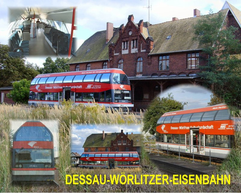 Doppelstocktriebwagen auf der Dessau-Wrlitzer Eisenbahn, Sept. 2009