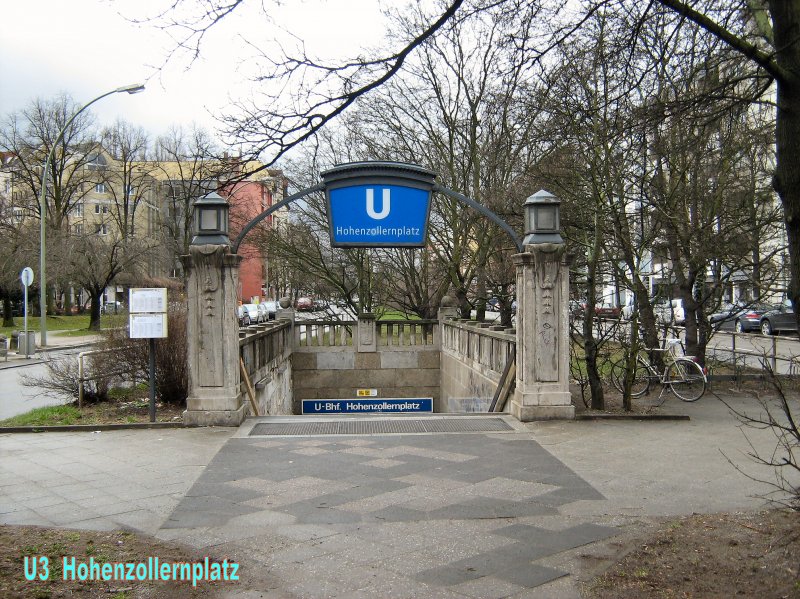 Eingang zum U-Bhf. Hohenzollernplatz, U 3