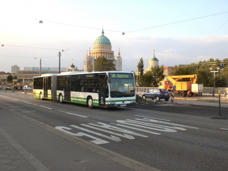 Gelenkbus nach Belzig in Potsdam, September 2009