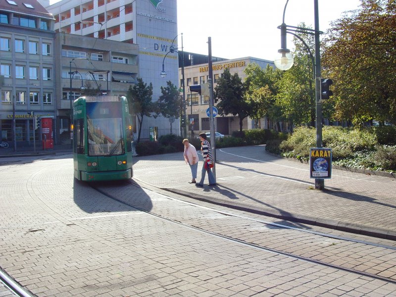 Linie 1 auf der Fahrt nach Dessau-Sd, 12. 9. 2009