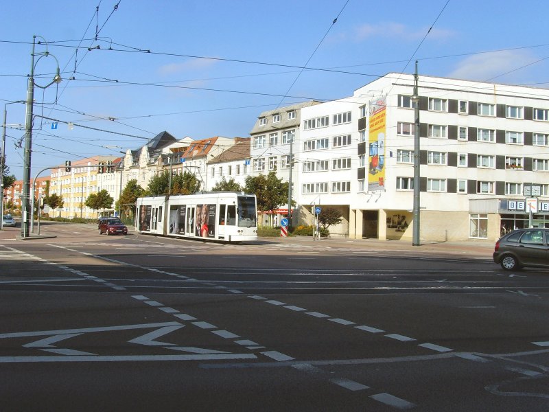 Linie 3 Richtung Hauptbahnhof Dessau, 12.9.2009