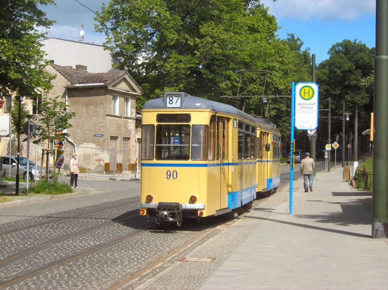 Noch ein Blick auf den Gotha-Zug an der Schleuse Woltersdorf, 23.5.2009