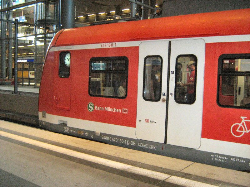 S-Bahn Mnchen (BR 423) im Berliner Hauptbahnhof als S21, Berlin Juli 2009