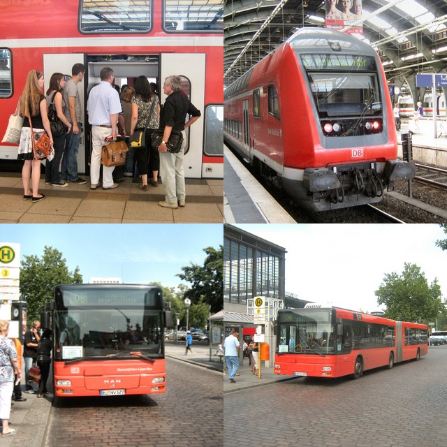 S-Bahnersatzverkehr auf der Schiene und der Strasse, berlin Juli 2009