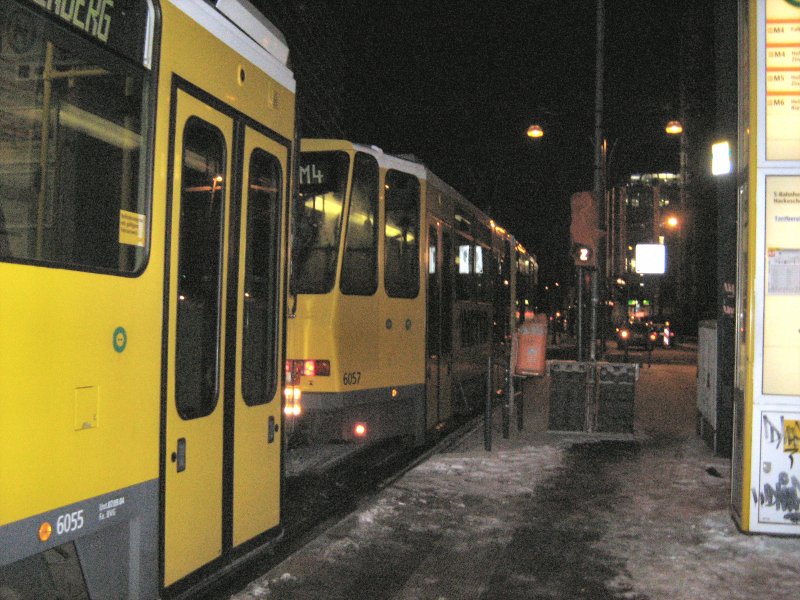 Strassenbahn in Mitte, Winter Januar 2009