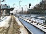 Winterbetrieb bei der S-Bahn: Stresow, Januar 2009