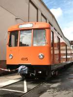 U-Bahnwagen 4015 in der Werkst.