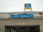U-Bahn/10994/eingang-zum-u-bhf-hoenow-februar-2009 Eingang zum U-Bhf. Hnow, Februar 2009