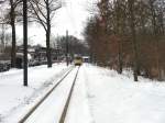 strassenbahn-srs/51973/blick-zum-s-bhf-friedrichshagen-und-der Blick zum S-Bhf Friedrichshagen und der Endstation der SRS, 29. 1. 2010