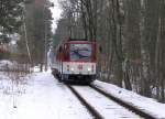Strassenbahn/10092/auf-dem-weg-vom-s-bhf-nach Auf dem Weg vom S-Bhf nach Strausberg Stadt (Lustgarten), Winter 2006