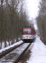 Auf der Fahrt zum S-Bahnhof Strausberg, Winter 2006