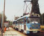 Tw 2154 auf der Linie 13 nach Taucha (1994)