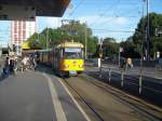 Tatra-Zug der Linie 13 fhrt in die Hst.
