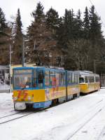 thuringerwaldbahn/8370/endstation-tabarz-vor-der-rckfahrt-nach Endstation Tabarz vor der Rckfahrt nach Gotha, 2005