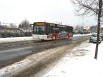 Stadtbus der Linie 9 bei der Hst. Eislebener Strasse, Erfurt 3.1.2010