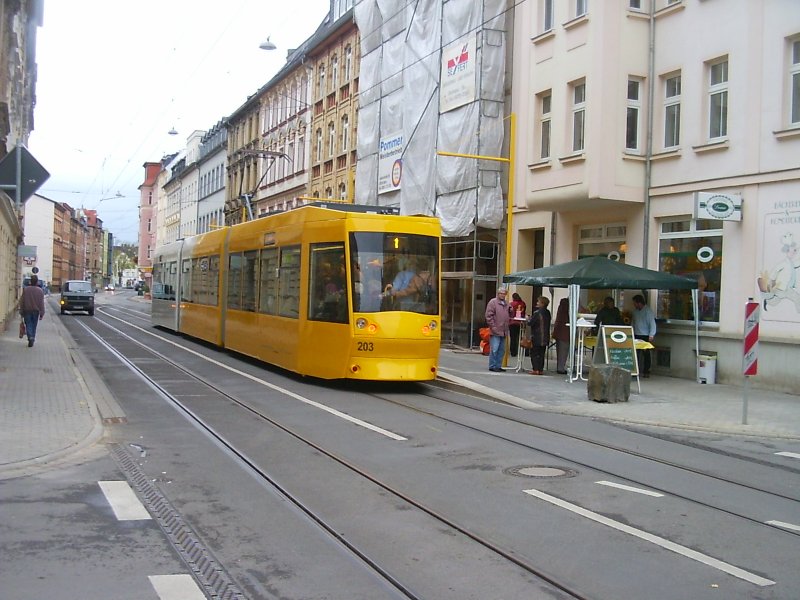 Tw 203, Neubaustrecke Gera (Linie 1)