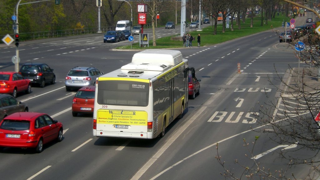 Stadtbus am Schmidtstrer Knoten, 13.4.2010