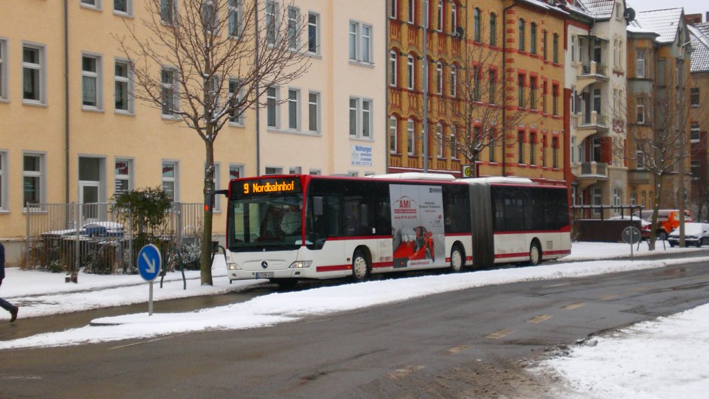 Stadtbus der Linie 9 am Leipziger Platz, Erfurt 2010