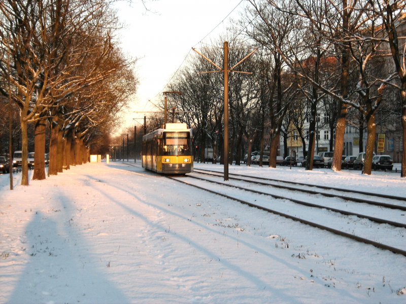 Strassenbahn in Wedding, Januar 2009