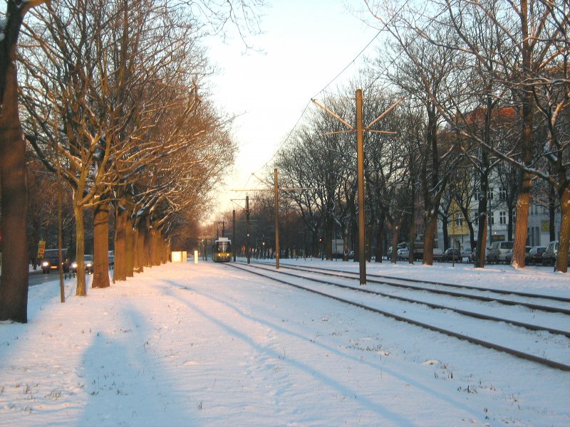 Strassenbahn in Wedding, Winter 2009