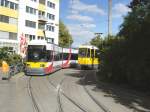 Strassenbahnen der Linien 12 und 12 in Weiensee, Berlin  17.9.20009